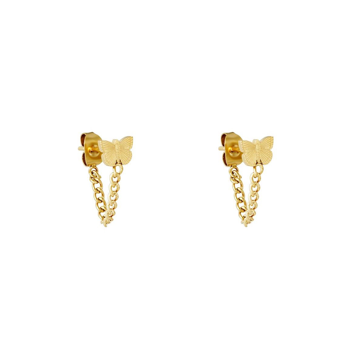 Butterfly chain studs