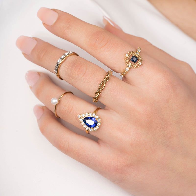 Ring forever yours blauw
