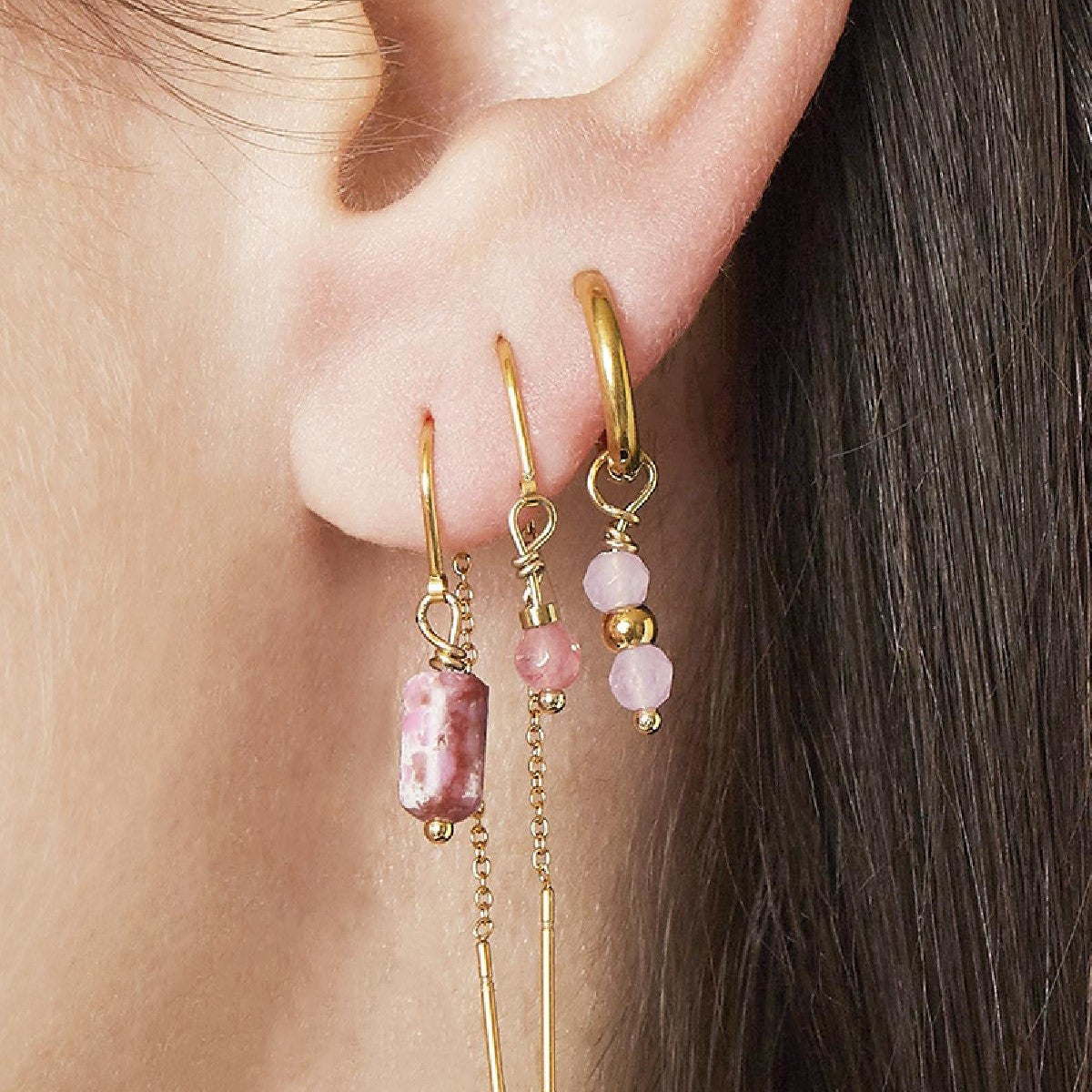Earrings georgia pink