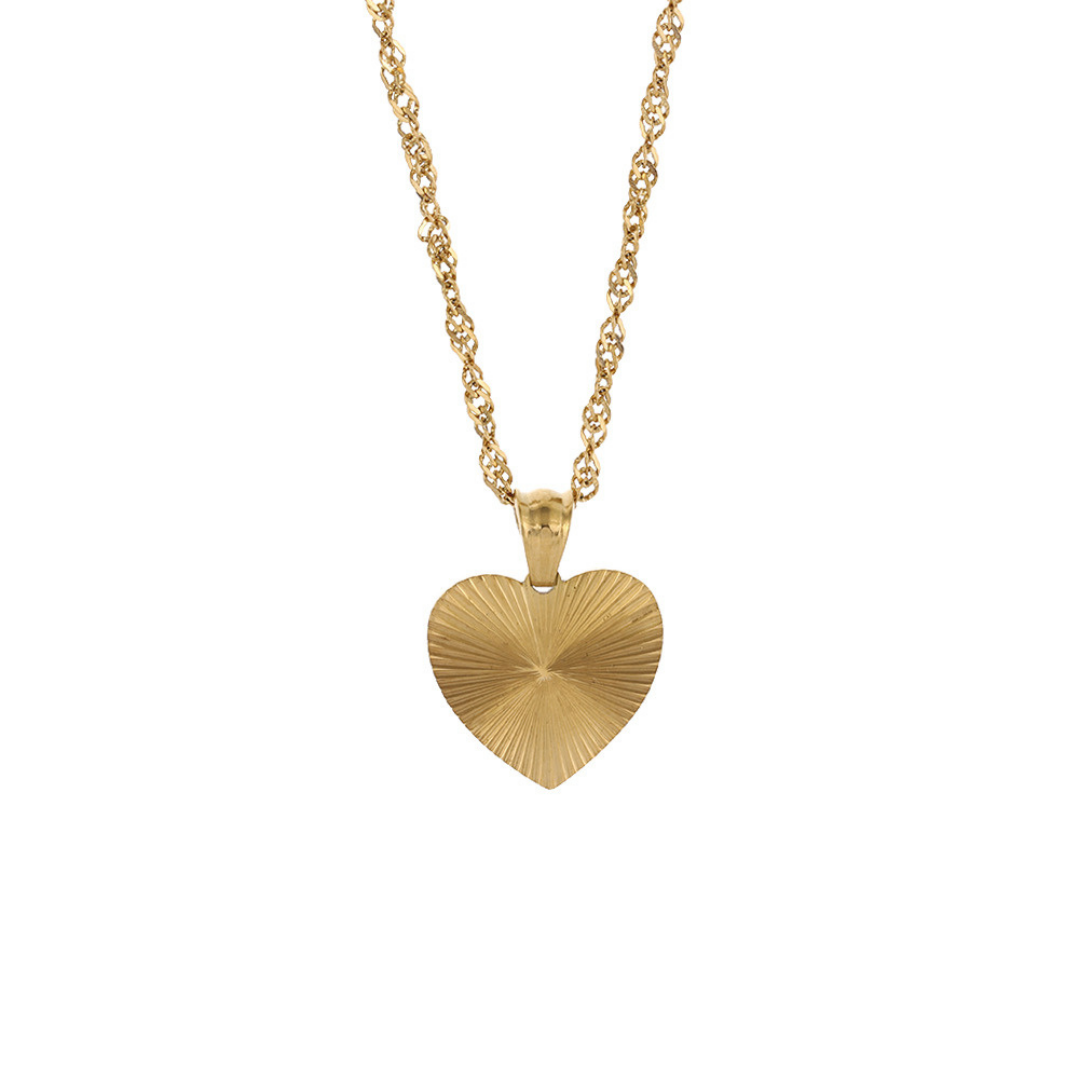 Necklace heart plate