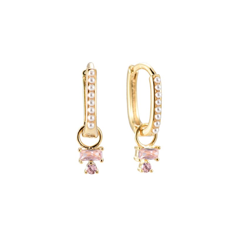 Earrings sadie pearl pink