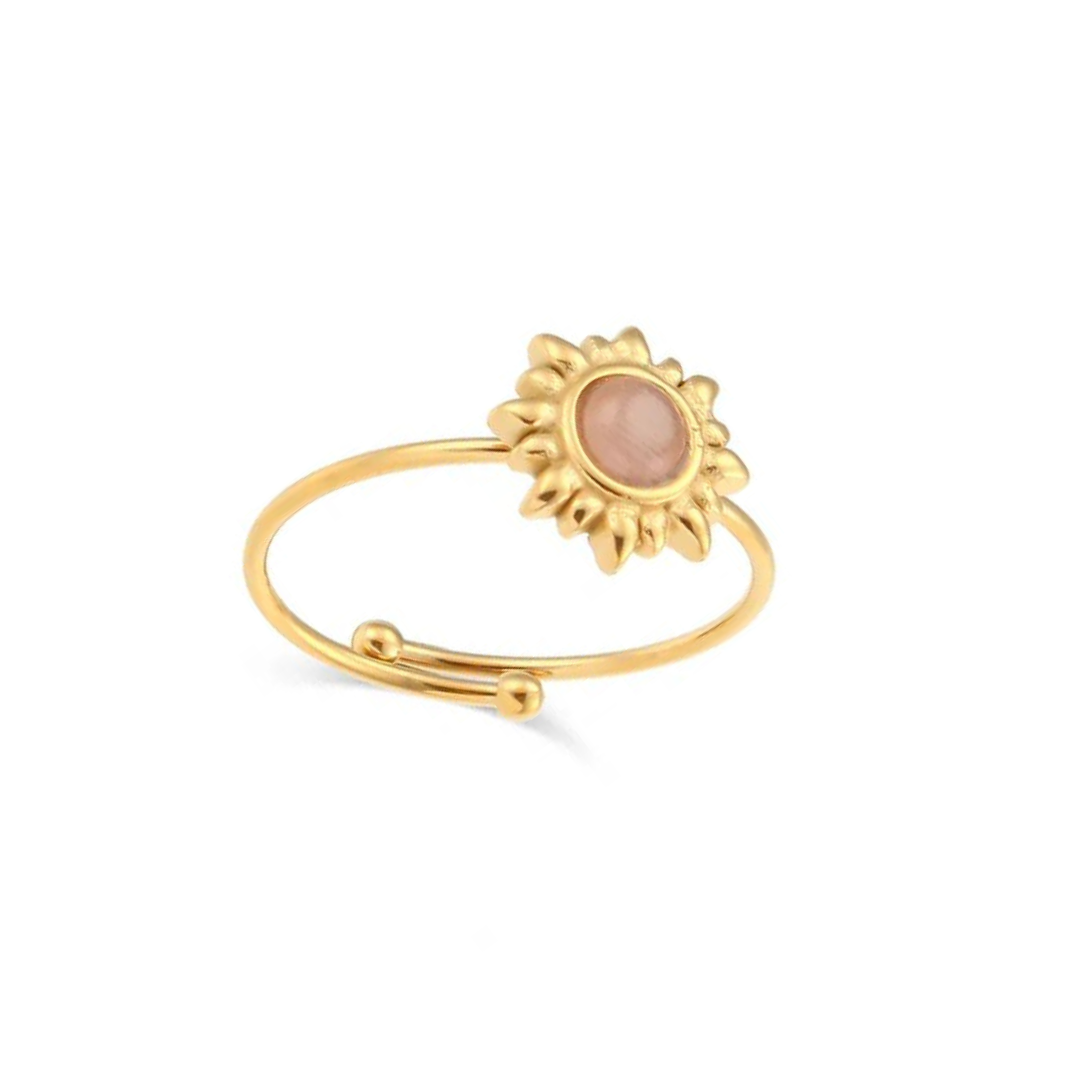 Ring shining sun roze