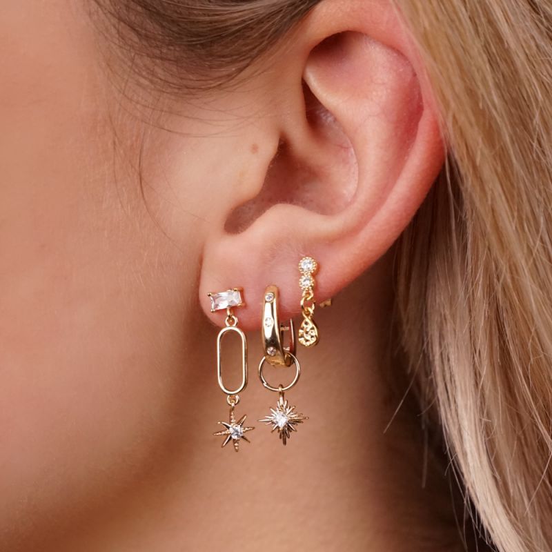 Earrings starlight white