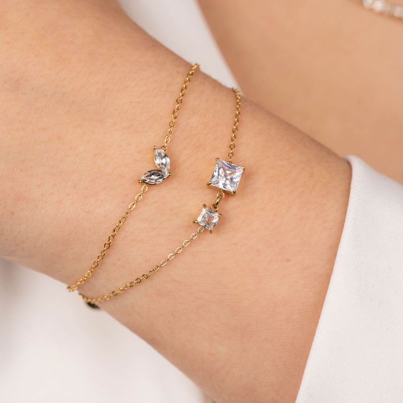 Double diamond bracelet