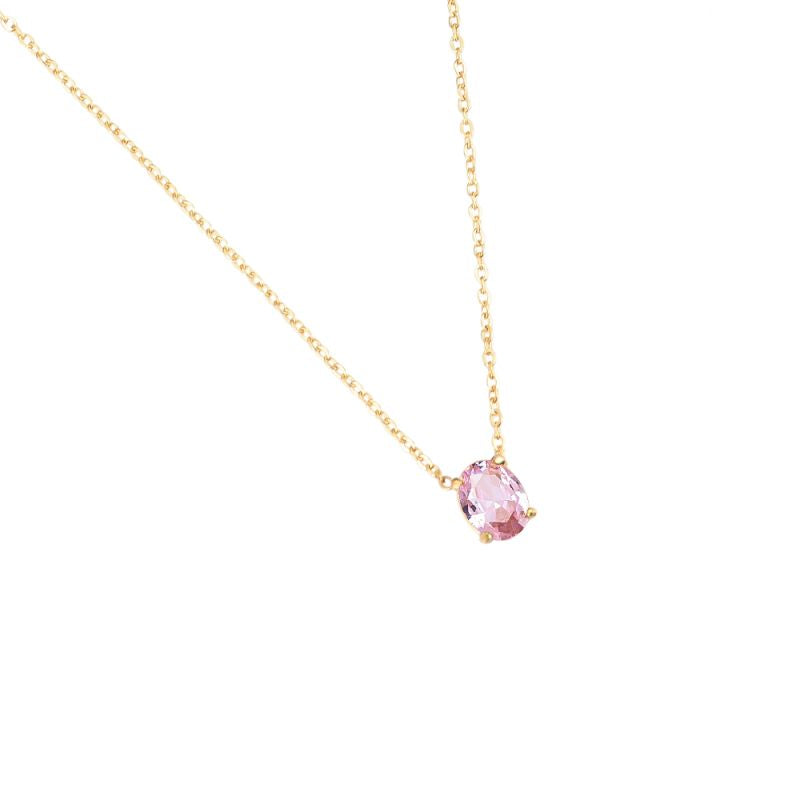 Necklace egg diamond pink
