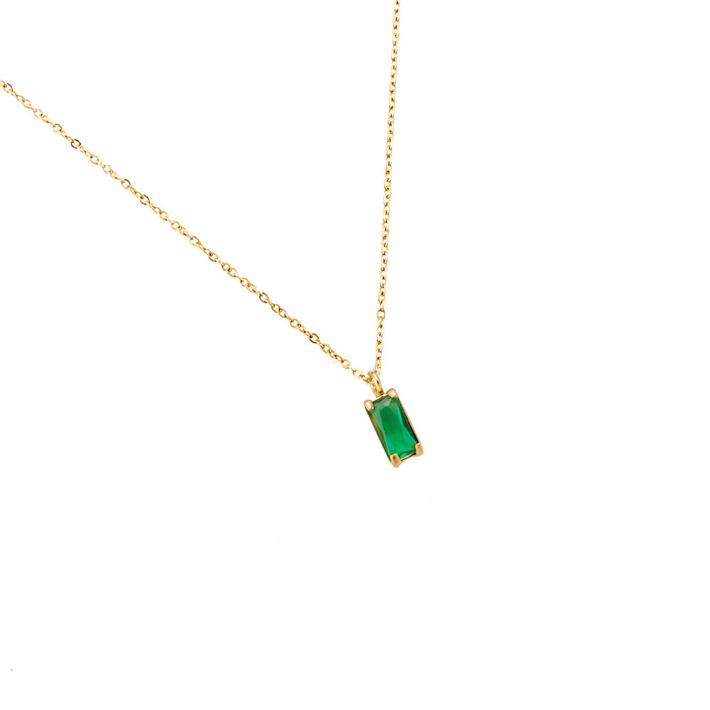 Necklace cube green