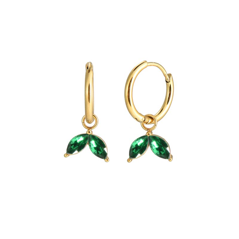 Earrings dear green