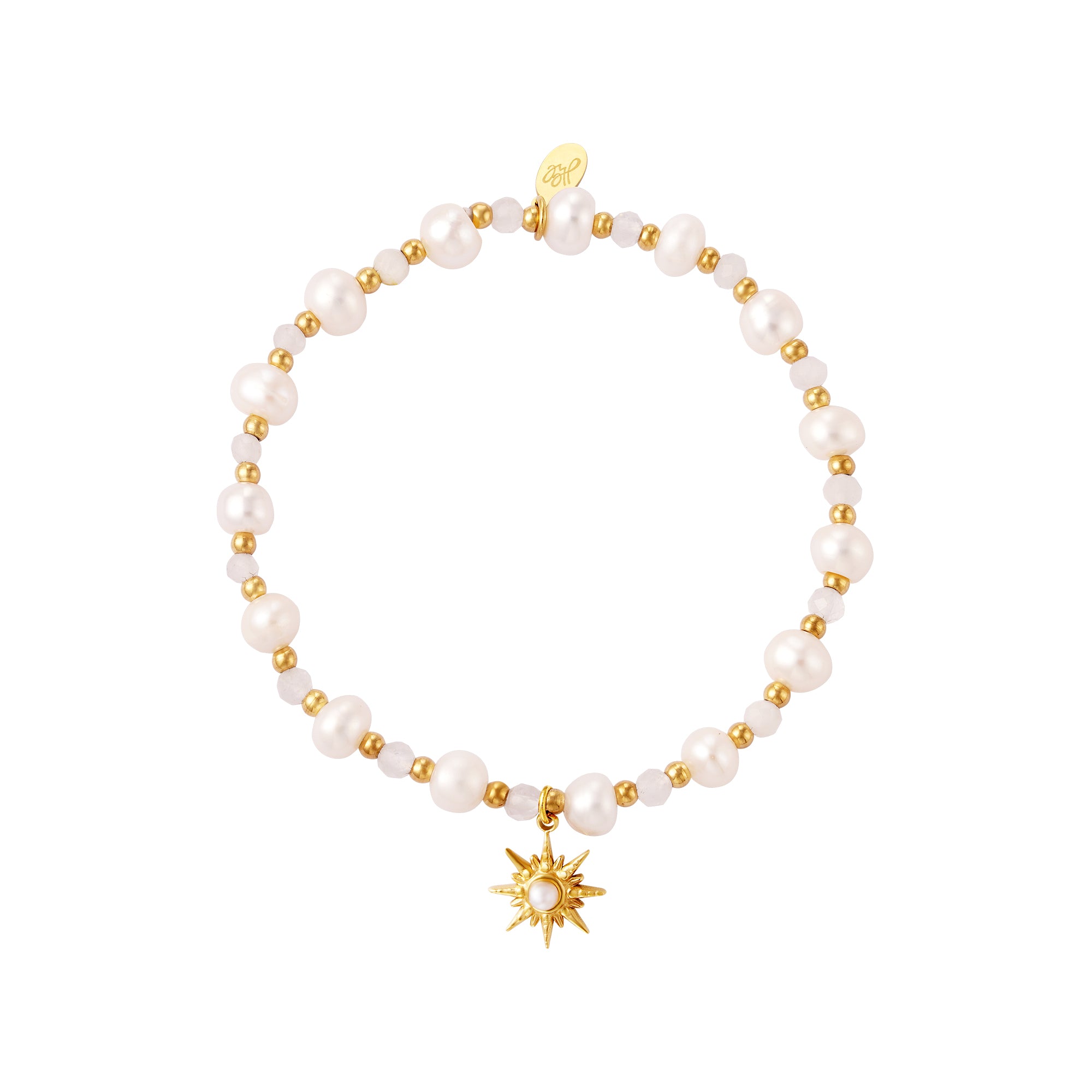 Armband pearls & star - lillyrose